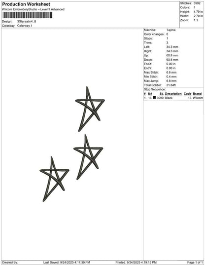 3 star satin