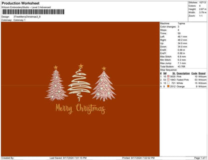 3 Tree Merry Christmas