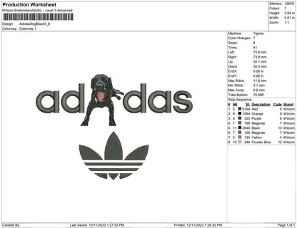 Adidas dog Black