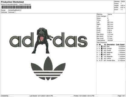 Adidas dog Black