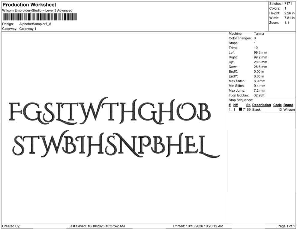 Alphabet Sampler