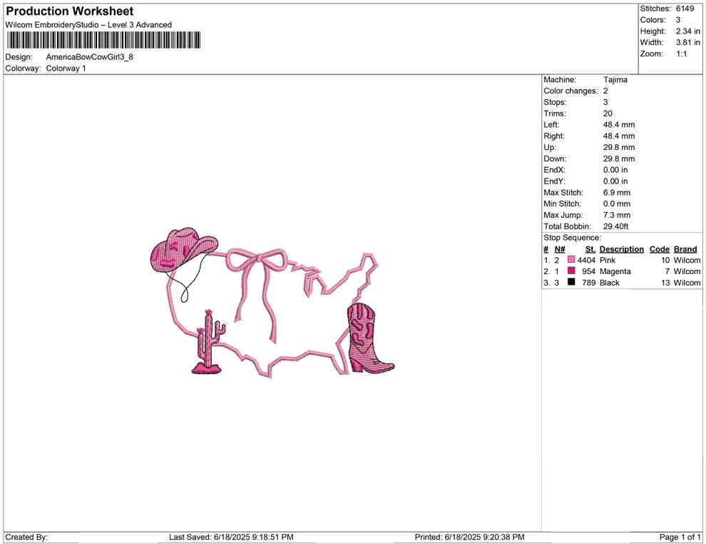 America Bow Cow Girl