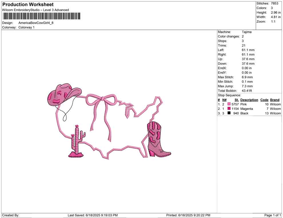 America Bow Cow Girl