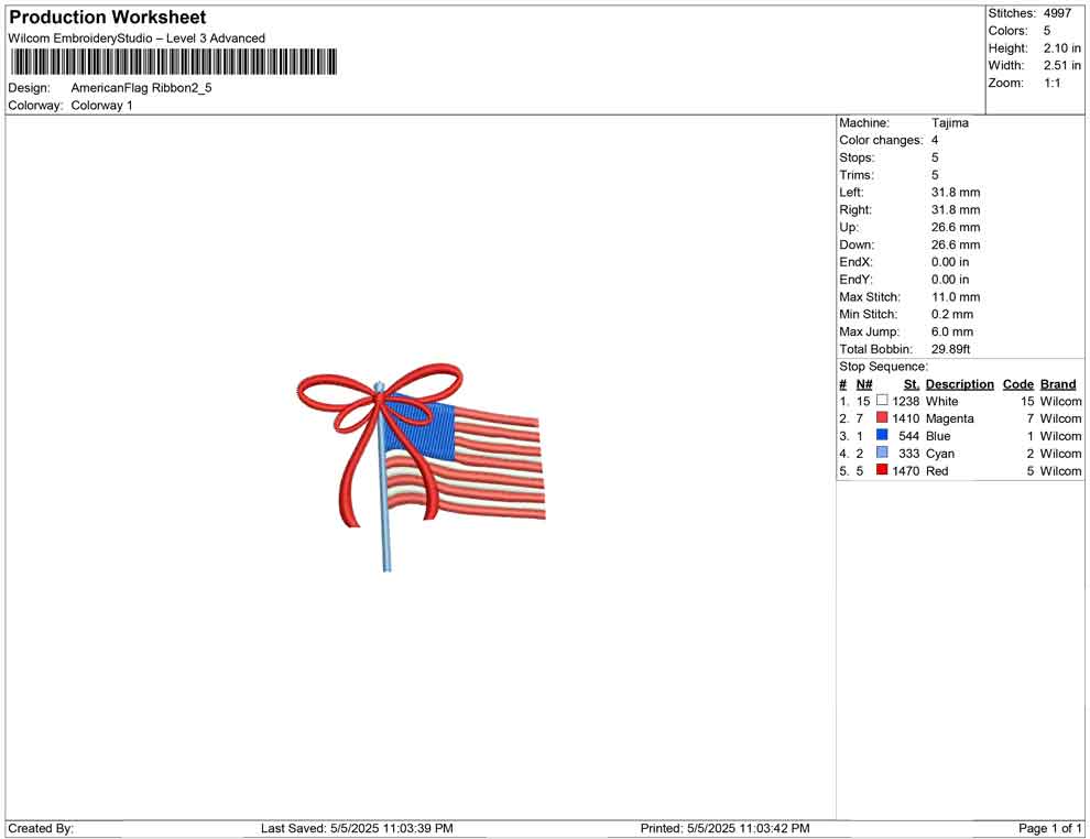 American Flag Ribbon