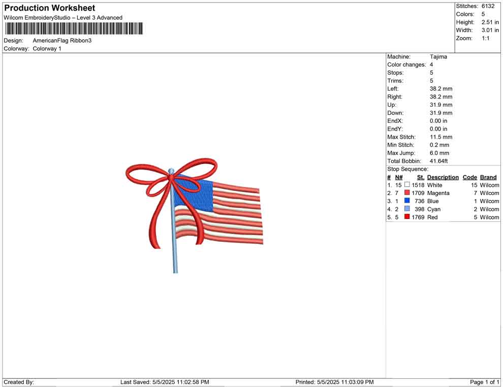 American Flag Ribbon