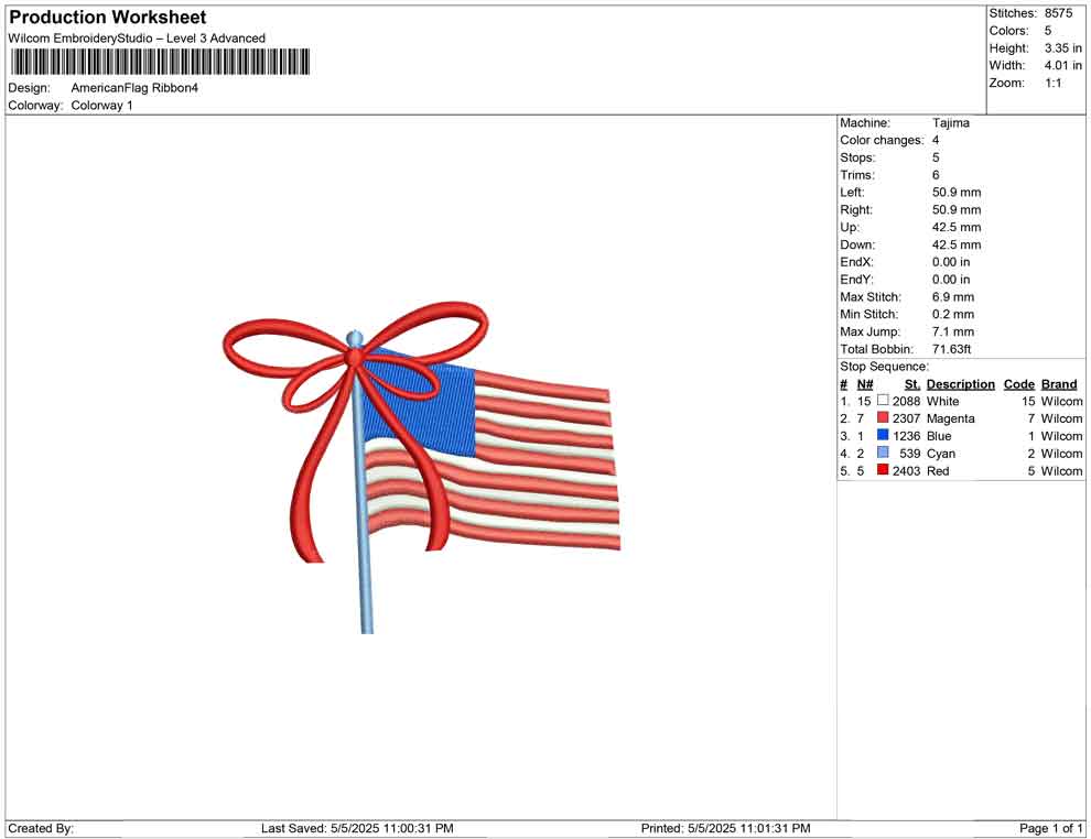 American Flag Ribbon