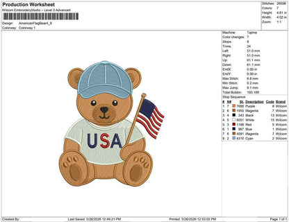 American Flag Bear