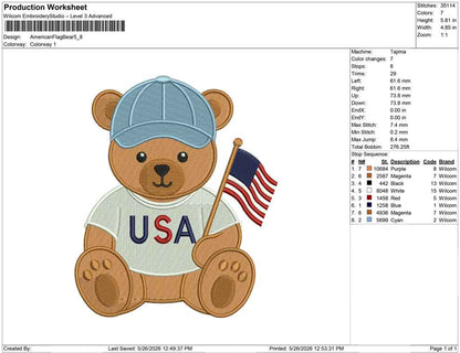 American Flag Bear