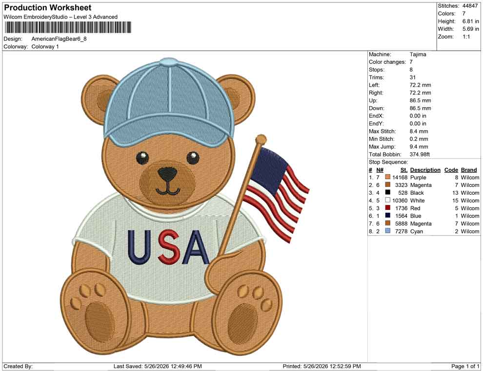 American Flag Bear