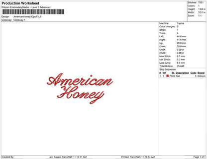 American Honey 3D puff