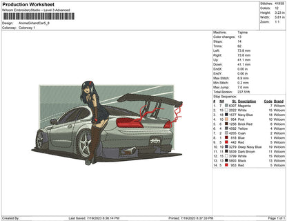 Anime Girl and Car