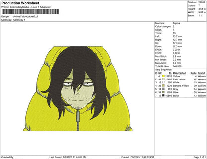 Anime yellow Jacket