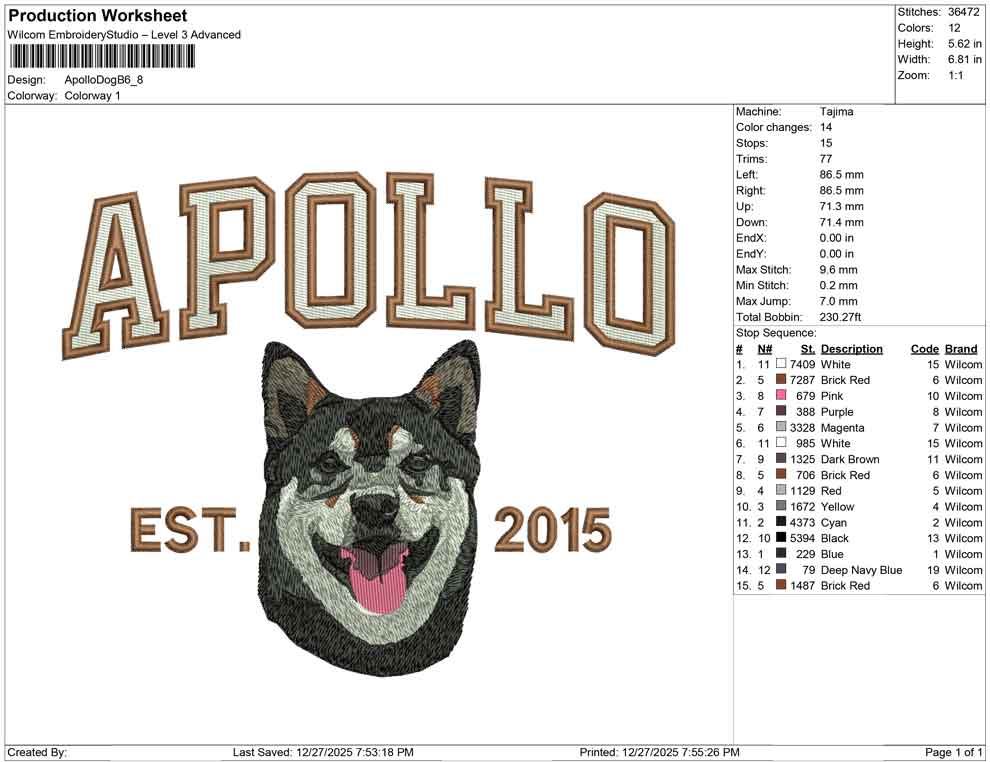 Apollo Dog B