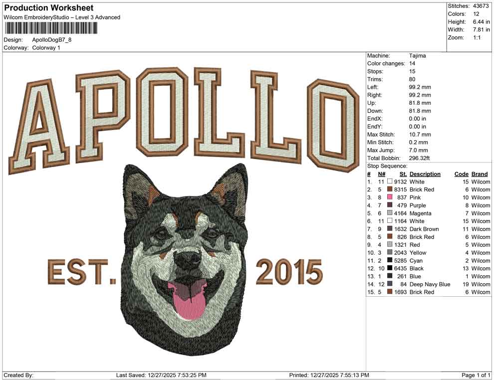 Apollo Dog B