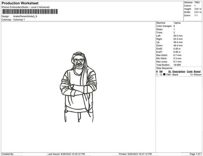 Arabic Person Line Art