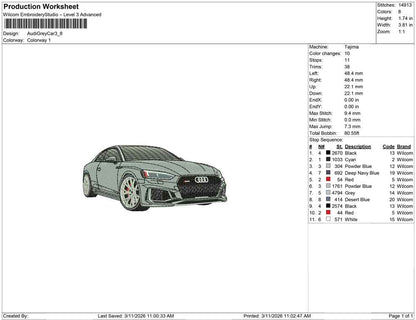 Audi Grey Car