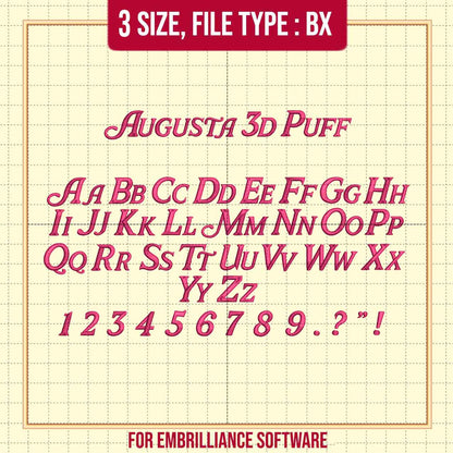 Augusta Font 3D Puff  BX
