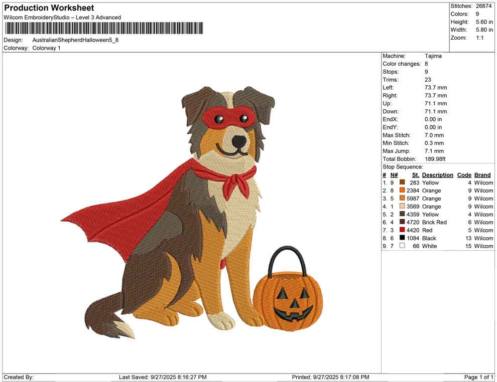 Australian Shepherd Halloween