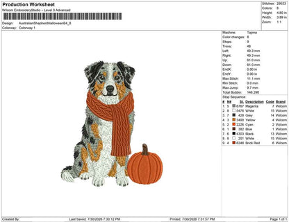 Australian Shepherd Halloween B