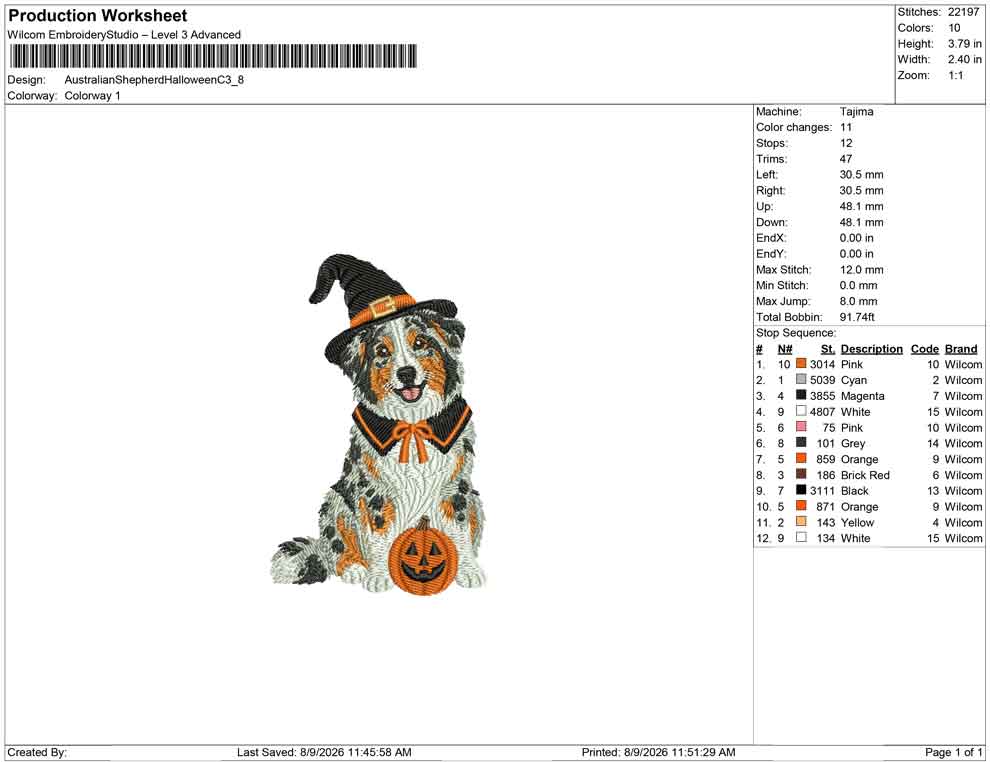 Australian Shepherd Halloween C