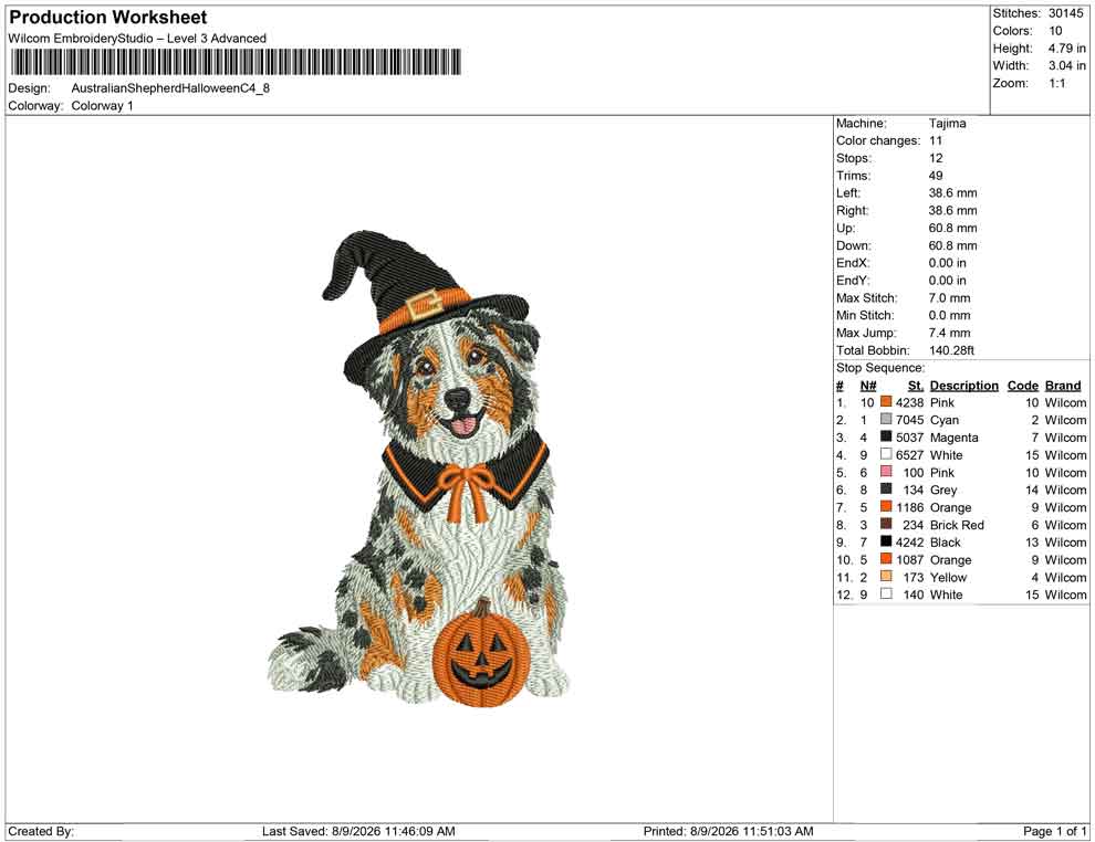 Australian Shepherd Halloween C