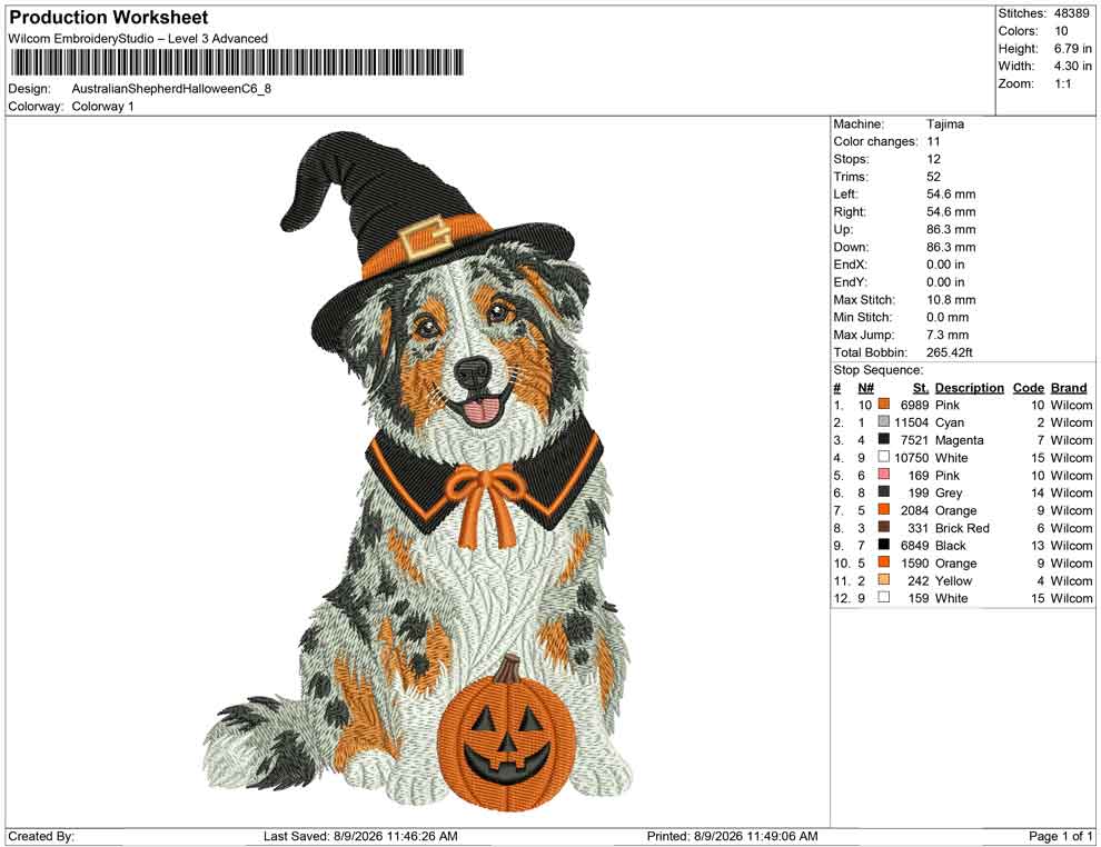 Australian Shepherd Halloween C