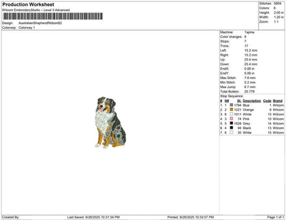 Australian Shepherd Ribbon B