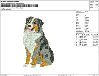 Australian Shepherd Ribbon B