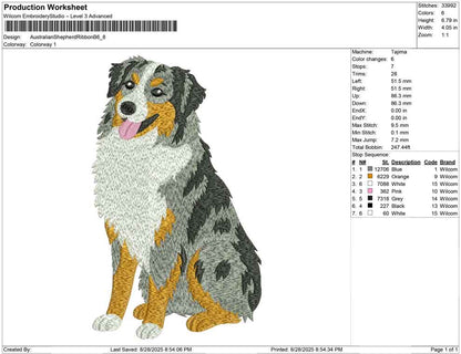 Australian Shepherd Ribbon B