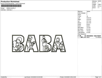 BABA Line Art