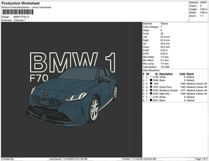 BMW 1 F70