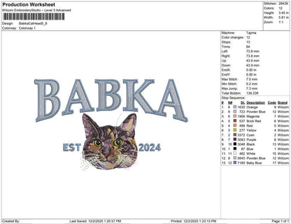 Babka Cat head