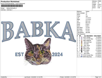 Babka Cat head
