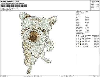 Bsby bulldog stand
