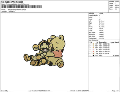 Baby Winnie Pooh And Tiger