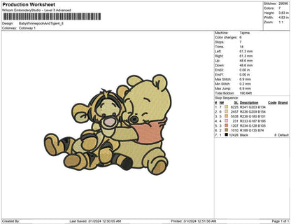 Baby Winnie Pooh And Tiger