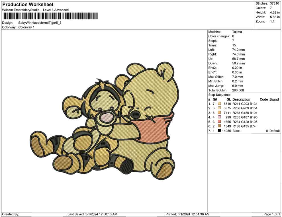 Baby Winnie Pooh And Tiger