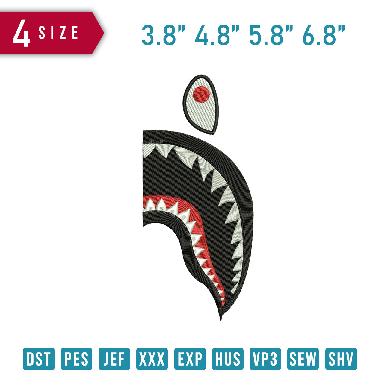 Bape Shark Logo Half