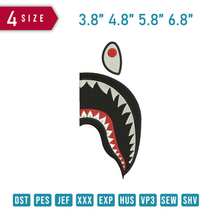 Bape Shark Logo Half