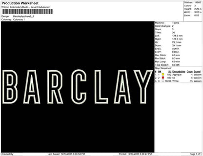 Barclay Applique