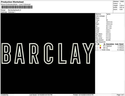 Barclay Applique