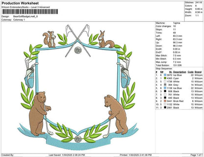 Bear Golf Badge Line
