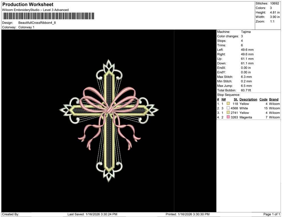 Beautifull Cross Ribbon
