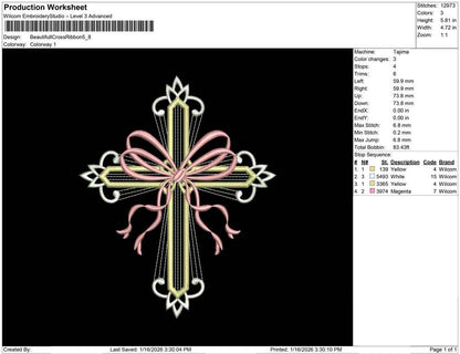 Beautifull Cross Ribbon