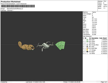 Beaver Drone and money