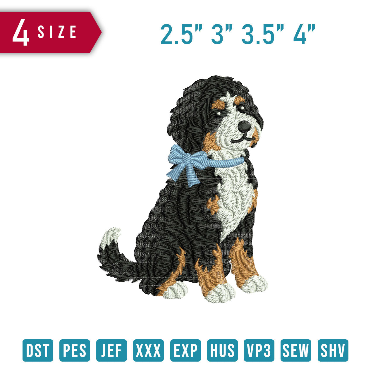 Bernedoodle Dog Ribbon