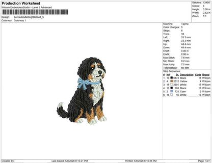 Bernedoodle Dog Ribbon