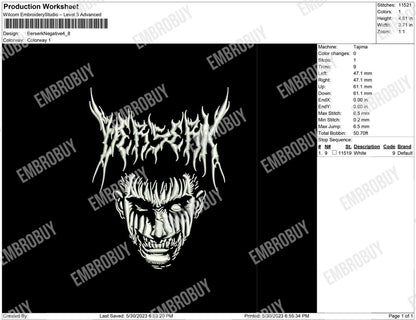 Berserk negative