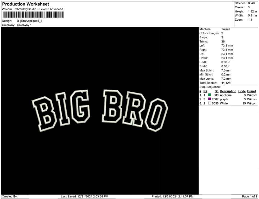 Big Bro Applique