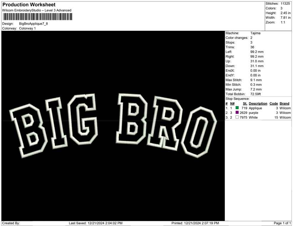 Big Bro Applique